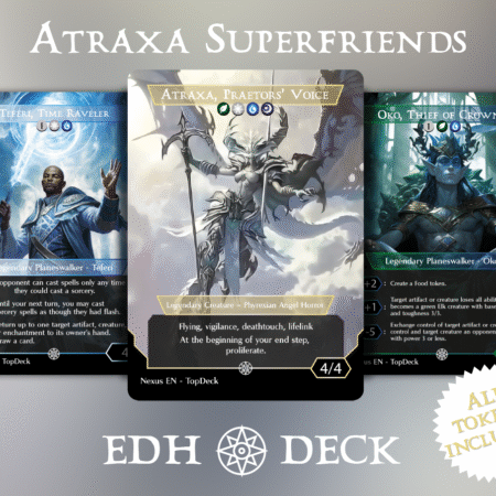Atraxa Superfriends Commander mtg proxy deck custom magic card lands token alter full deck list edh cedh dual land fetch