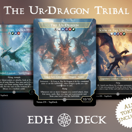 Ur dragon Commander mtg proxy deck custom magic card lands token alter full deck list edh cedh dual land fetch