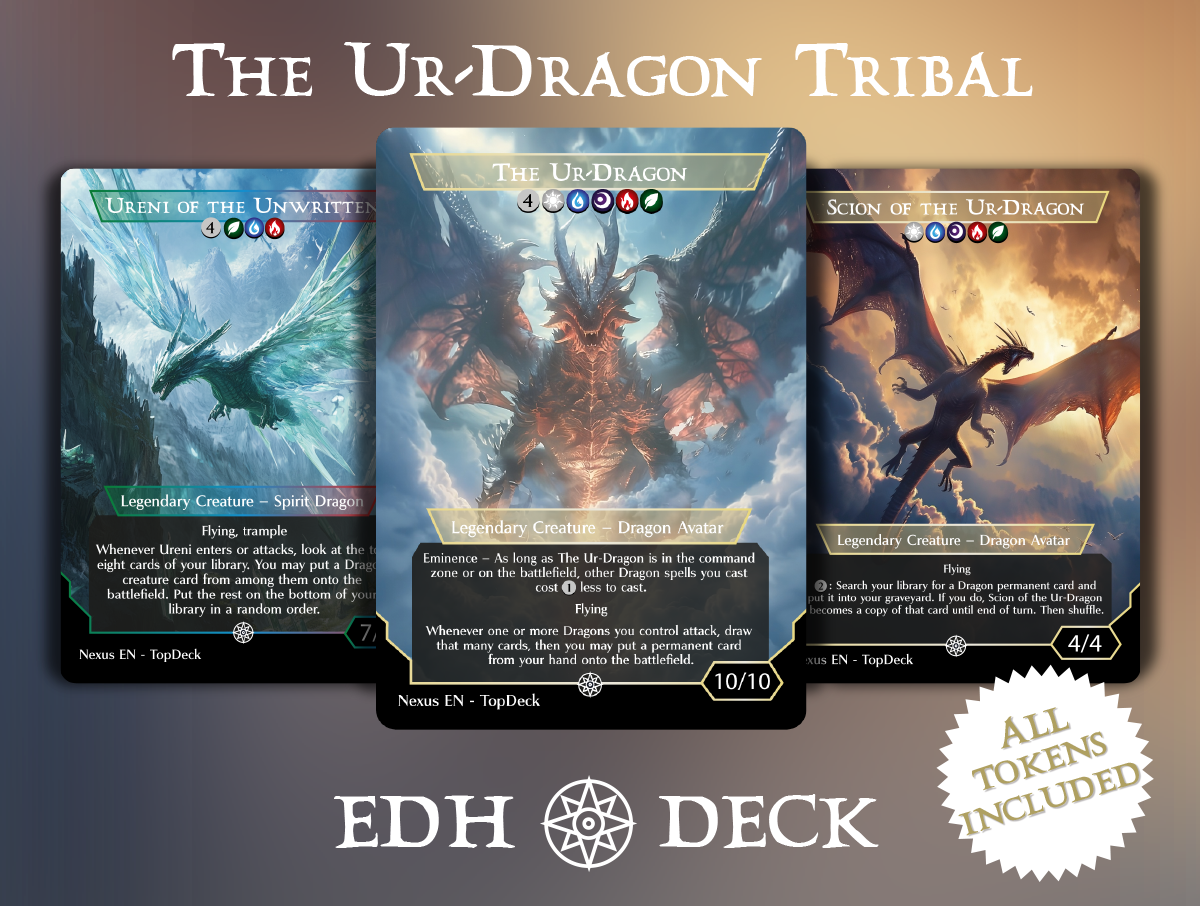 MTG Commander EDH Deck Lot – 92 Tribal Dragon Cards With 18 Rares – NM/M Condition