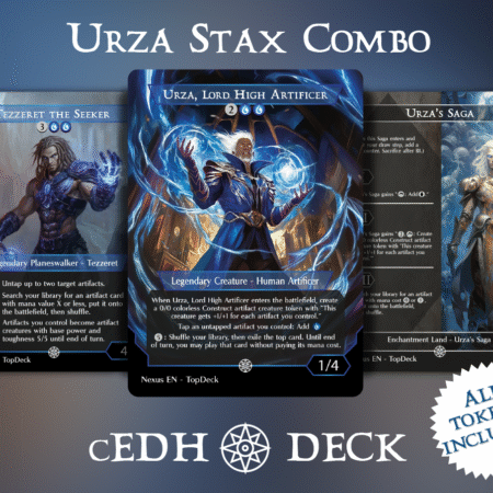 Urza Commander mtg proxy deck custom magic card lands token alter full deck list edh cedh dual land fetch