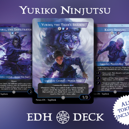 Yuriko ninja Commander mtg proxy deck custom magic card lands token alter full deck list edh cedh dual land fetch