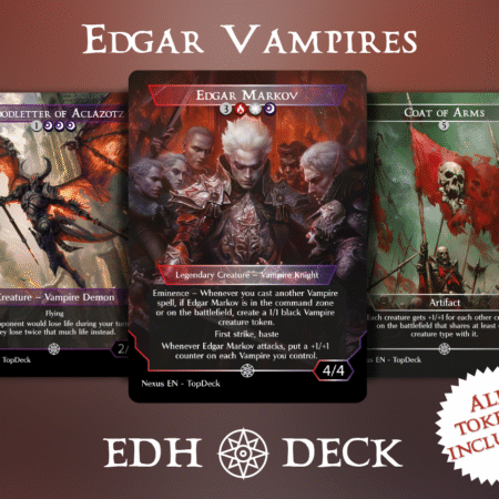Edgar Vampires Commander mtg proxy deck custom magic card lands token alter full deck list edh cedh dual land fetch