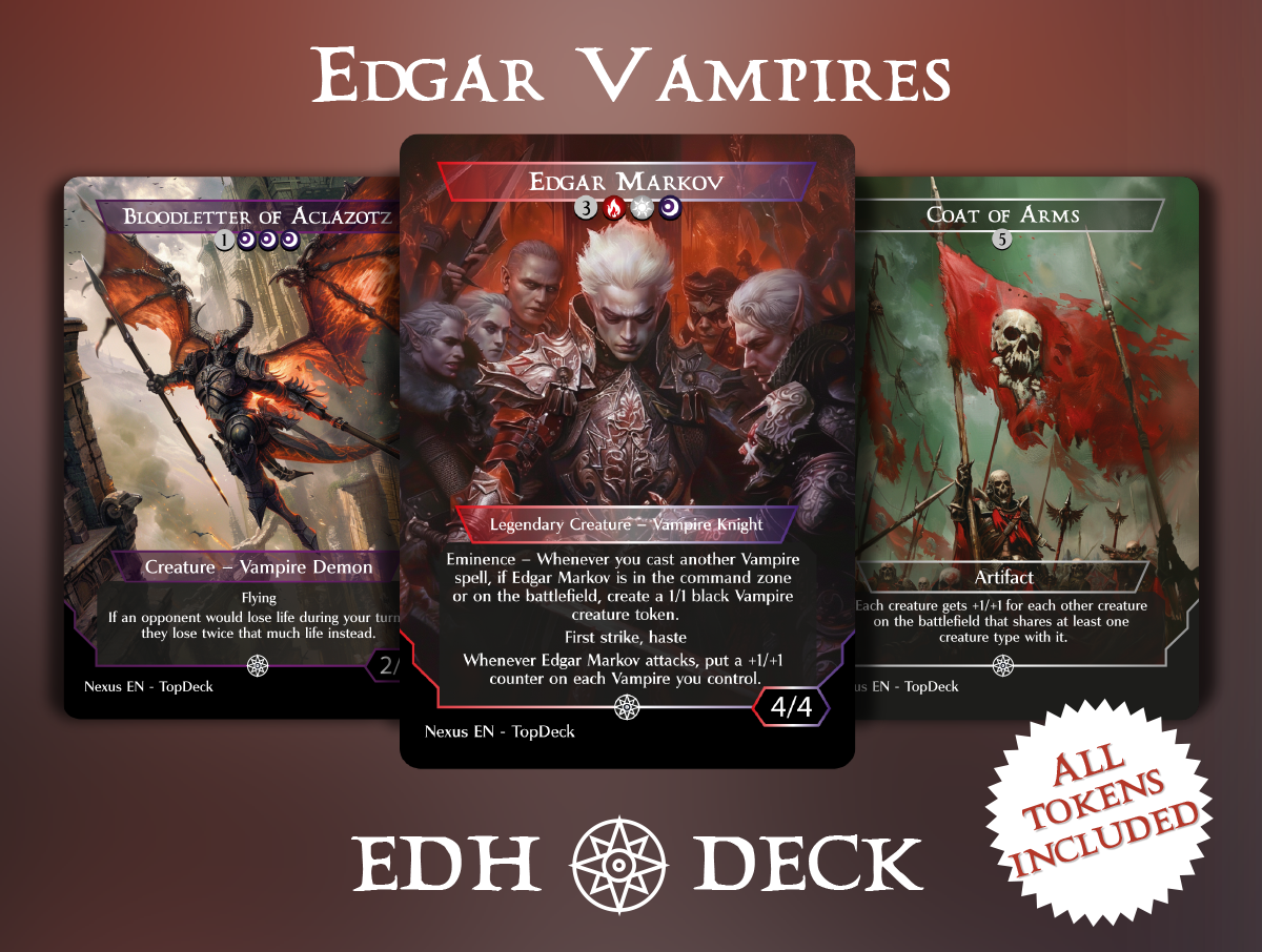 thumbnail image 2 of MTG Edgar Charmed Groom Vampire Commander EDH Deck – Complete 100-Card Rares 2 of 6