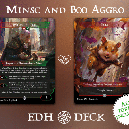 Minsc & Boo Aggro Commander mtg proxy deck custom magic card lands token alter full deck list edh cedh dual land fetch