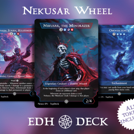 Nekusar the mindrazer Commander mtg proxy deck custom magic card lands token alter full deck list edh cedh dual land fetch