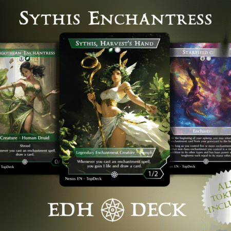 Sythis Enchantress Commander mtg proxy deck custom magic card lands token alter full deck list edh cedh dual land fetch