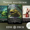 Thalia and Gitrog Commander mtg proxy deck custom magic card lands token alter full deck list edh cedh dual land fetch