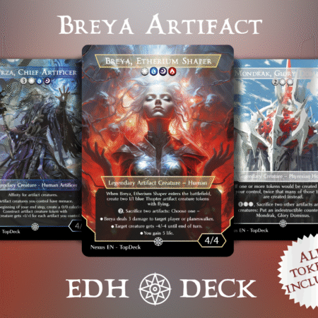 Breya Artifact Commander mtg proxy deck custom magic card lands token alter full deck list edh cedh dual land fetch