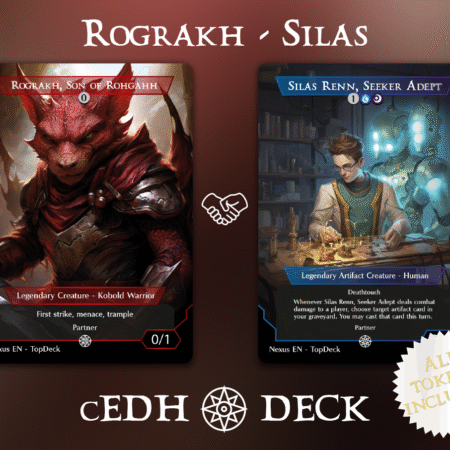 Rograkh Silas competitive cEDH Commander mtg proxy deck custom magic card lands token alter full deck list edh cedh dual land fetch