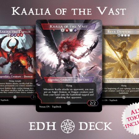 Kaalia of the Vast Commander mtg proxy deck custom magic card lands token alter full deck list edh cedh dual land fetch