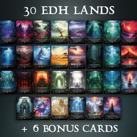 dual shock fetch lands Commander mtg proxy deck custom magic card lands token alter full deck list edh cedh azorius dimir rakdos gruul selesnya orzhov golgari simic izzet boros ancient tomb mana confluence city of brass cavern of souls prismatic vista command beacon command tower