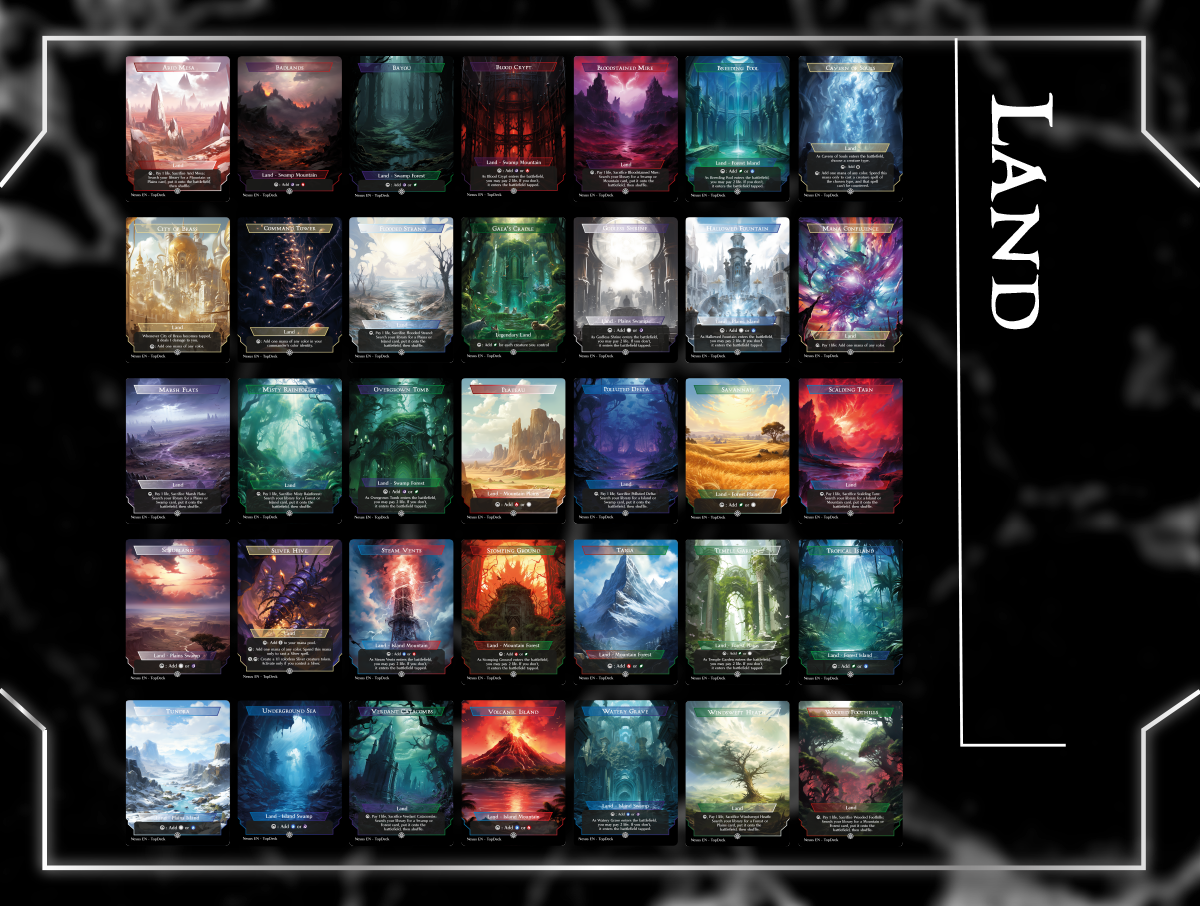 Sliver mtg proxy deck custom magic card lands token alter full deck list edh cedh dual land fetch