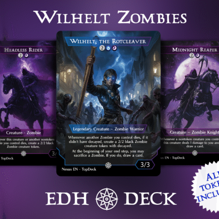 Wilhelt Zombies Commander mtg proxy deck custom magic card lands token alter full deck list edh cedh dual land fetch