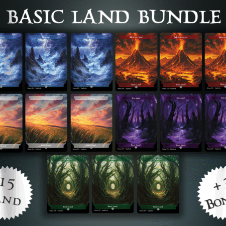 Island Mountain Plains Swamp Forest Mana Confluence Prismatic Vista City of Brass Counterspell Mana Drain Brainstorm Pongify Negate Cyclonic Rift Rhystic Study Mystic Remora Arcane Denial Rapid Hybridization An Offer You Can't Refuse Mystical Tutor Ponder Reality Shift Otawara, Soaring City FIerce Guardianship Force of Negation Force of Will Commander mtg proxy deck custom magic card lands token alter full deck list edh cedh