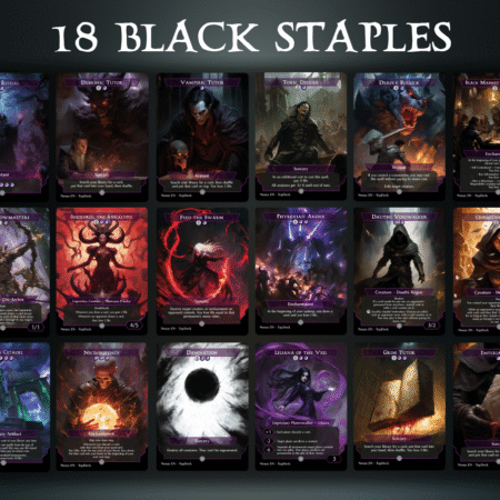 Dark Ritual Demonic Tutor Vampiric Tutor Toxic Deluge Deadly Rollick Black Market Connections Orcish Bowmasters Sheoldred, The Apocalypse Feed the Swarm Phyrexian Arena Dauthi Voidwalker Opposition Agent Bolas's Citadel Necropotence Damnation Liliana of the Veil Grim Tutor Imperial Seal Commander mtg proxy deck custom magic card lands token alter full deck list edh cedh
