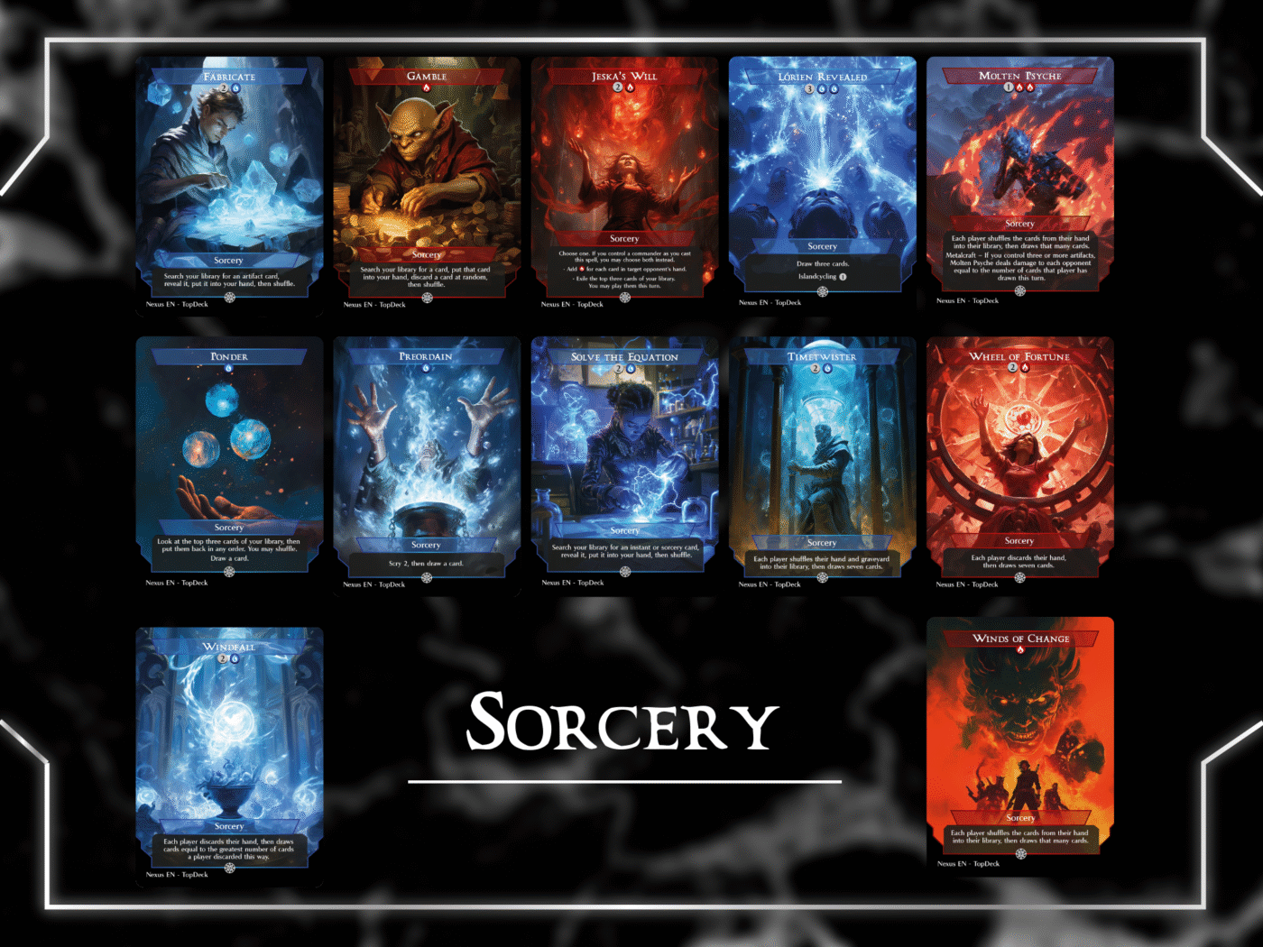 Niv-Mizzet Spellslinger Commander mtg proxy deck custom magic card lands token alter full deck list edh cedh dual land fetch