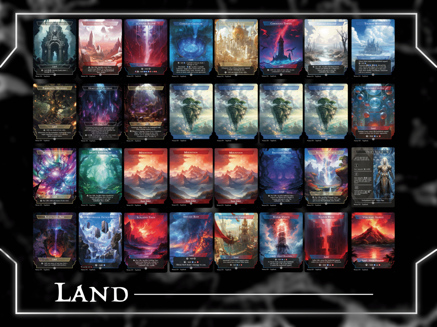 Niv-Mizzet Spellslinger Commander mtg proxy deck custom magic card lands token alter full deck list edh cedh dual land fetch