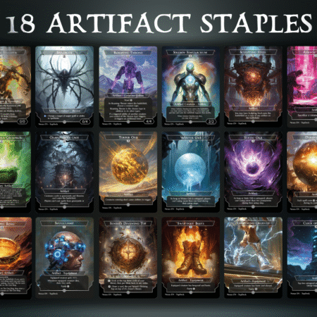 Walking Ballista Spellskite Roaming Throne Solemn Simulacrum Sculpting Steel Ashnod's Altar Agatha's Soul Cauldron Grafdigger's Cage Torpor Orb Winter Orb Static Orb Defense Grid The One Ring Skullclamp Sensei's Divining Top Swiftfoot Boots Lightning Greaves Clock of Omens Commander mtg proxy deck custom magic card lands token alter full deck list edh cedh