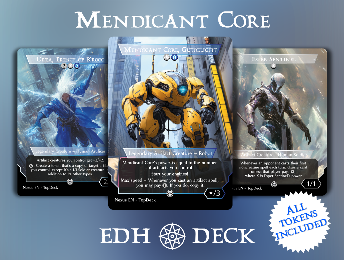 Mendicant Core Commander mtg proxy deck custom magic card lands token alter full deck list edh cedh dual land fetch