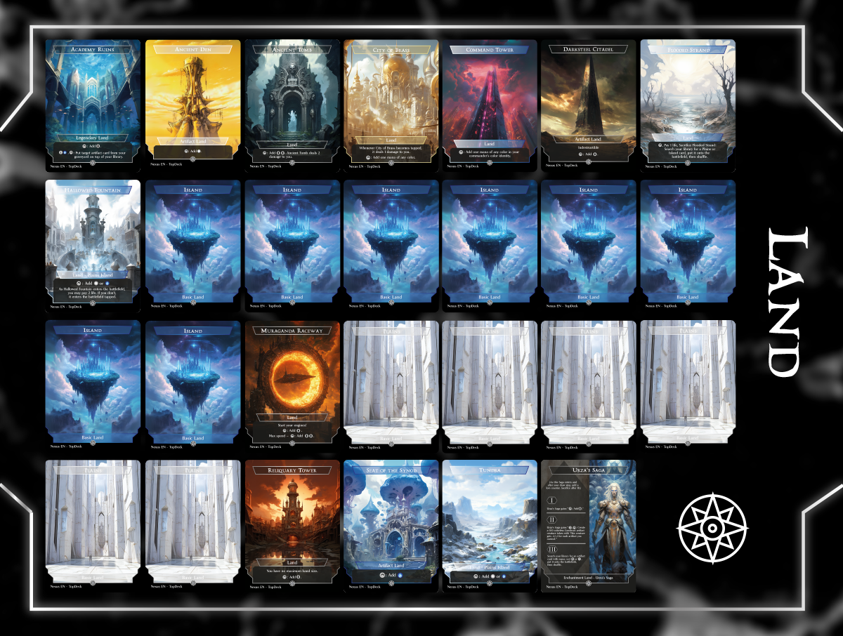 Mendicant Core Commander mtg proxy deck custom magic card lands token alter full deck list edh cedh dual land fetch