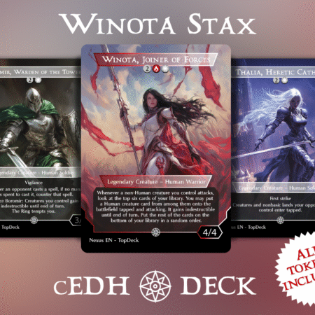 Winota Stax cEDH mtg proxy deck custom magic card lands token alter full deck list edh cedh dual land fetch