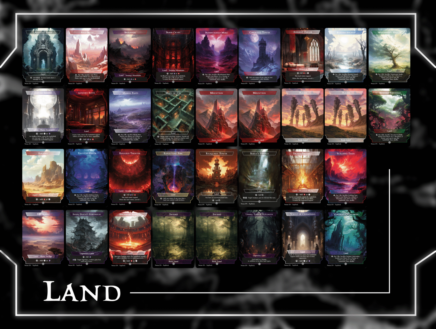 Queen Marchesa Aikido Commander mtg proxy deck custom magic card lands token alter full deck list edh cedh dual land fetch