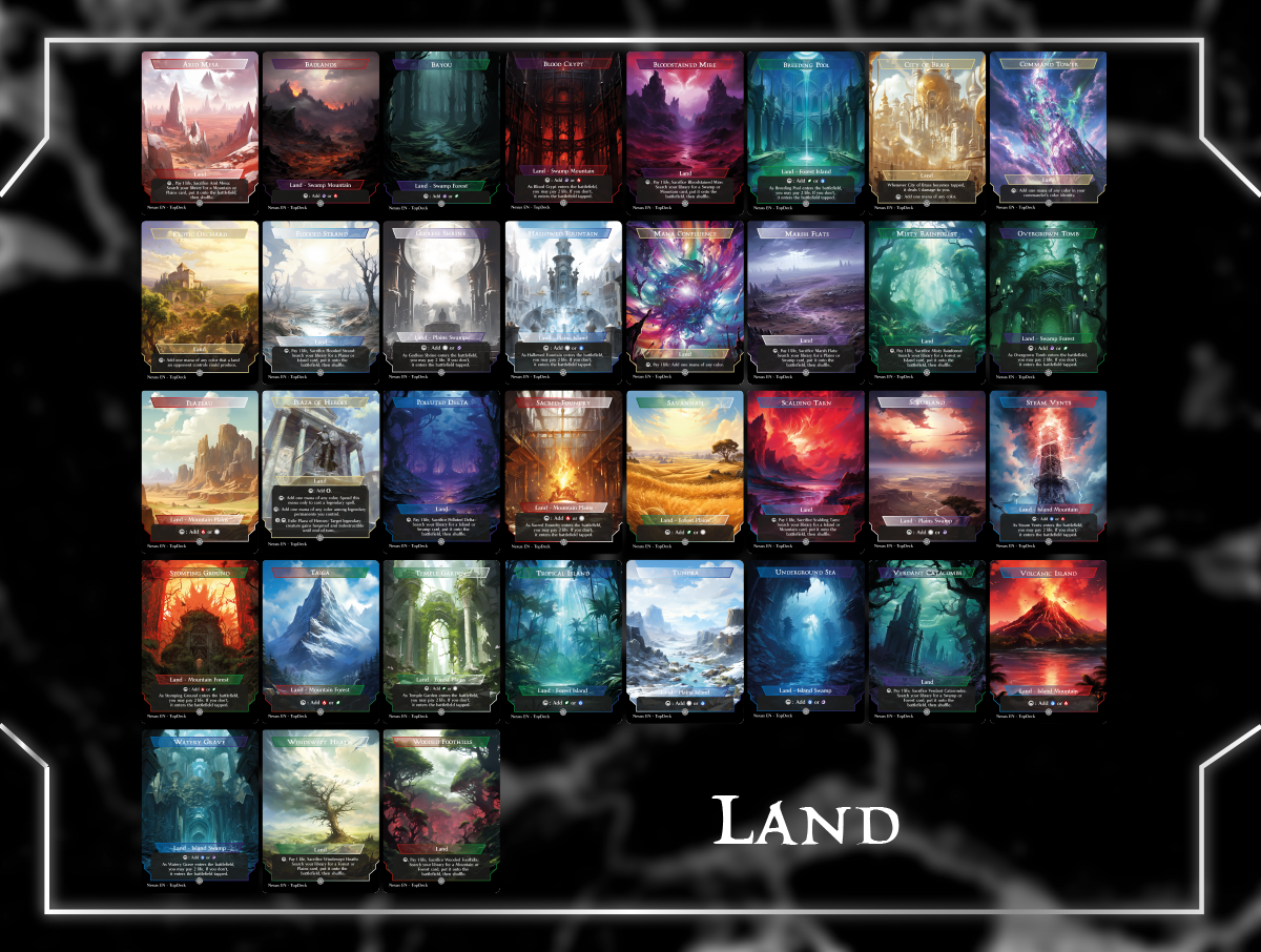 Jodah Legendary Commander mtg proxy deck custom magic card lands token alter full deck list edh cedh dual land fetch
