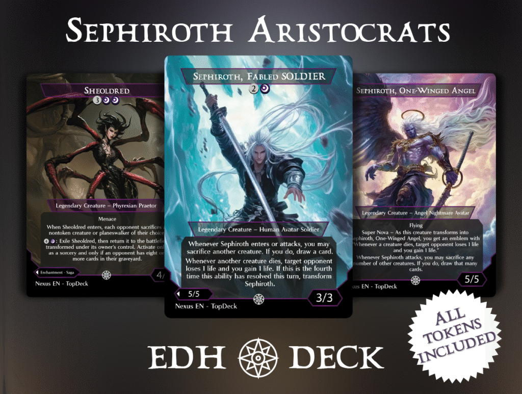 Sephiroth Aristocrats Edh Commander Proxy Deck Top Deck Forge
