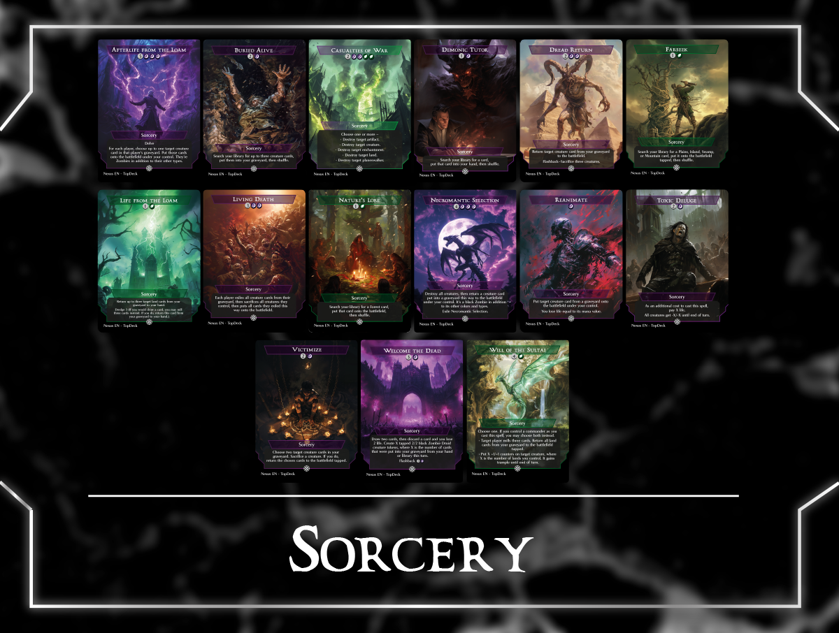 Teval Graveyard Commander mtg proxy deck custom magic card lands token alter full deck list edh cedh dual land fetch