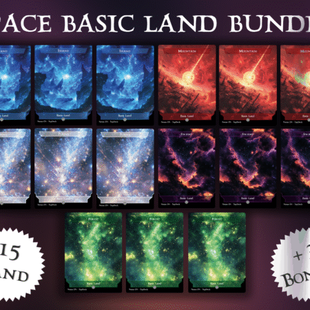 Space Island Mountain Plains Swamp Forest Mana Confluence Prismatic Vista City of Brass Counterspell Mana Drain Brainstorm Pongify Negate Cyclonic Rift Rhystic Study Mystic Remora Arcane Denial Rapid Hybridization An Offer You Can't Refuse Mystical Tutor Ponder Reality Shift Otawara, Soaring City FIerce Guardianship Force of Negation Force of Will Commander mtg proxy deck custom magic card lands token alter full deck list edh cedh