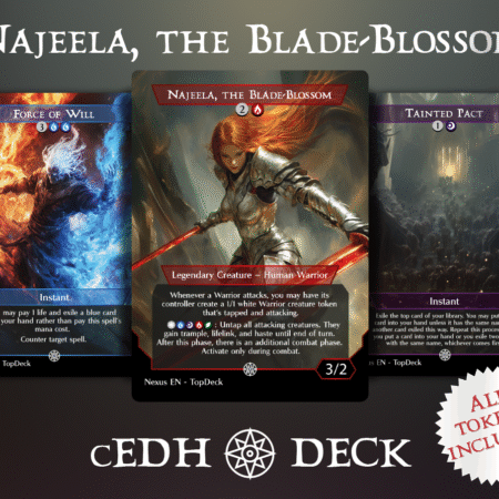 Najeela cEDH mtg proxy deck custom magic card lands token alter full deck list edh cedh dual land fetch