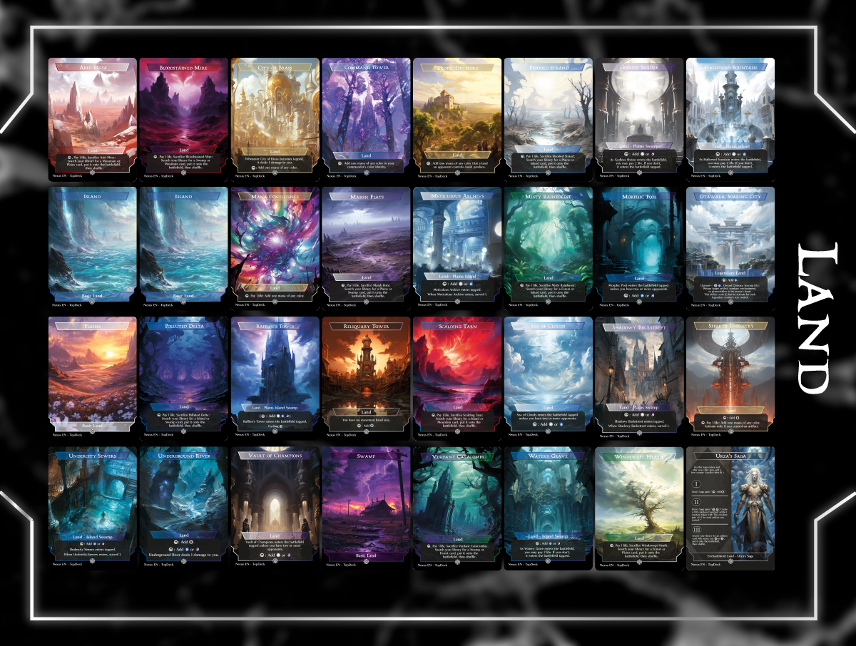 Alela Faeries Commander mtg proxy deck custom magic card lands token alter full deck list edh cedh dual land fetch