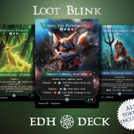 Loot Blink Commander mtg proxy deck custom magic card lands token alter full deck list edh cedh dual land fetch