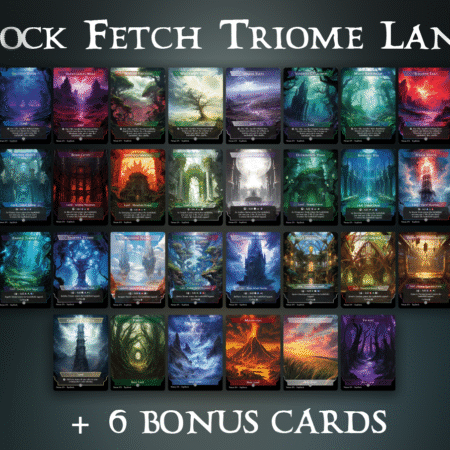 Triome dual shock fetch lands Island Mountain Plains Swamp Forest Commander mtg proxy deck custom magic card lands token alter full deck list edh cedh azorius dimir rakdos gruul selesnya orzhov golgari simic izzet boros ancient tomb mana confluence city of brass cavern of souls prismatic vista command beacon command tower
