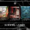 Commercial District Elegant Parlor Hedge Maze Lush Portico Meticulous Archive Raucous Theater Shadowy Backstreet Thundering Falls Undercity Sewers Underground Mortuary City of Brass Exotic Orchard Mana Confluence Forest Island Mountain Plains Swamp Commander mtg proxy deck custom magic card lands token alter full deck list edh cedh
