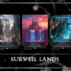 Commercial District Elegant Parlor Hedge Maze Lush Portico Meticulous Archive Raucous Theater Shadowy Backstreet Thundering Falls Undercity Sewers Underground Mortuary City of Brass Exotic Orchard Mana Confluence Forest Island Mountain Plains Swamp Commander mtg proxy deck custom magic card lands token alter full deck list edh cedh