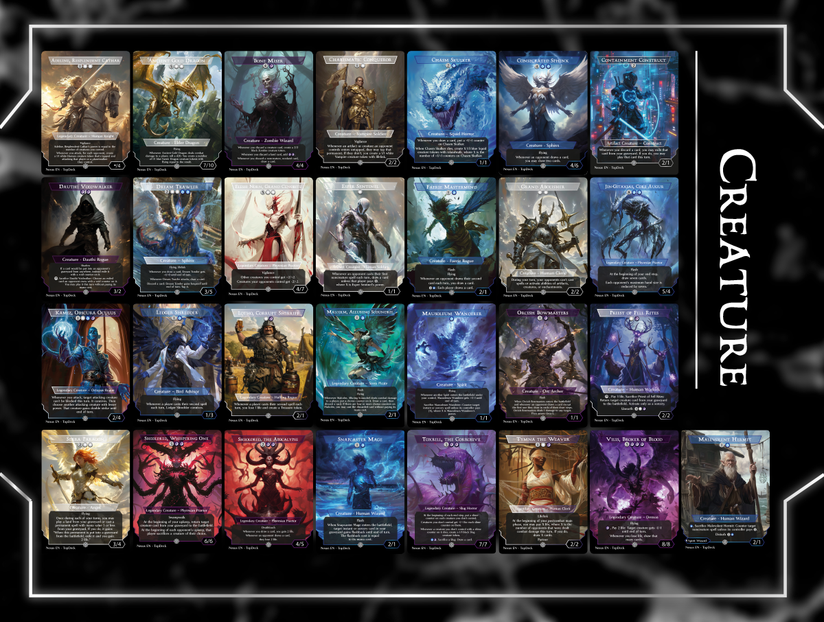 Raffine Reanimator Commander mtg proxy deck custom magic card lands token alter full deck list edh cedh dual land fetch