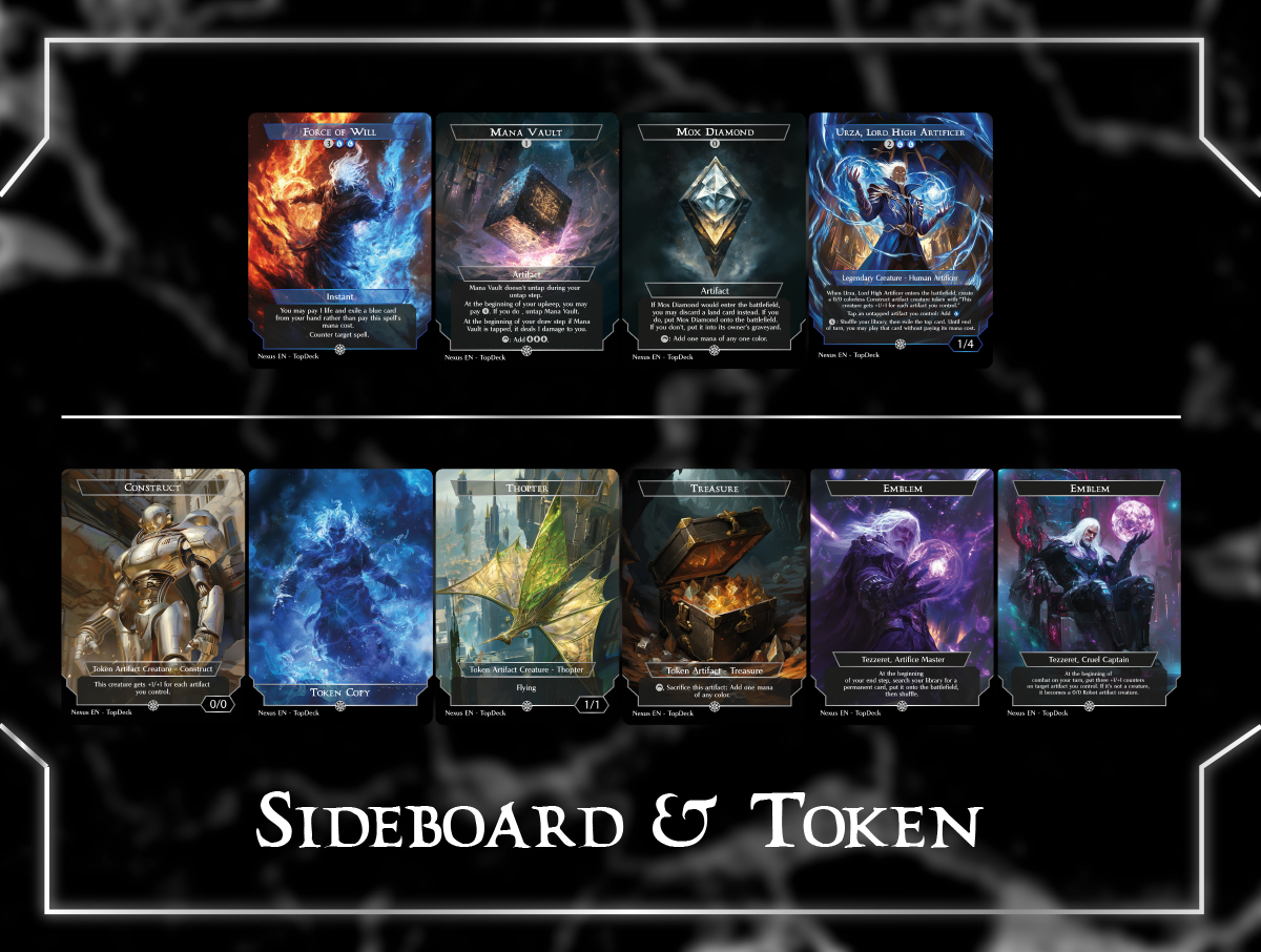 The De Vinci Code Commander mtg proxy deck custom magic card lands token alter full deck list edh cedh dual land fetch