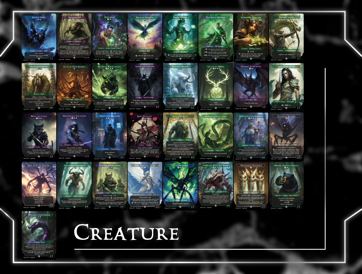 Indominus Keywords Commander mtg proxy deck custom magic card lands token alter full deck list edh cedh dual land fetch