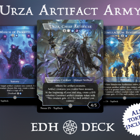 Urza Artifact Army Commander mtg proxy deck custom magic card lands token alter full deck list edh cedh dual land fetch