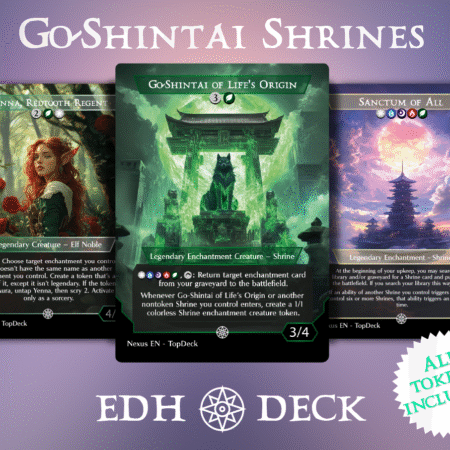 Go-Shintai Shrines Commander mtg proxy deck custom magic card lands token alter full deck list edh cedh dual land fetch