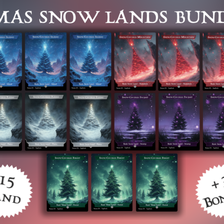 Xmas Island Mountain Plains Swamp Forest Mana Confluence City of Brass Command Tower Commander mtg proxy deck custom magic card lands token alter full deck list edh cedh