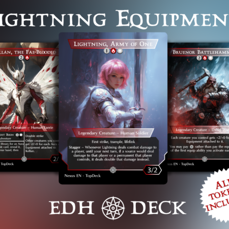 Lightning Equipment Commander mtg proxy deck custom magic card lands token alter full deck list edh cedh dual land fetch
