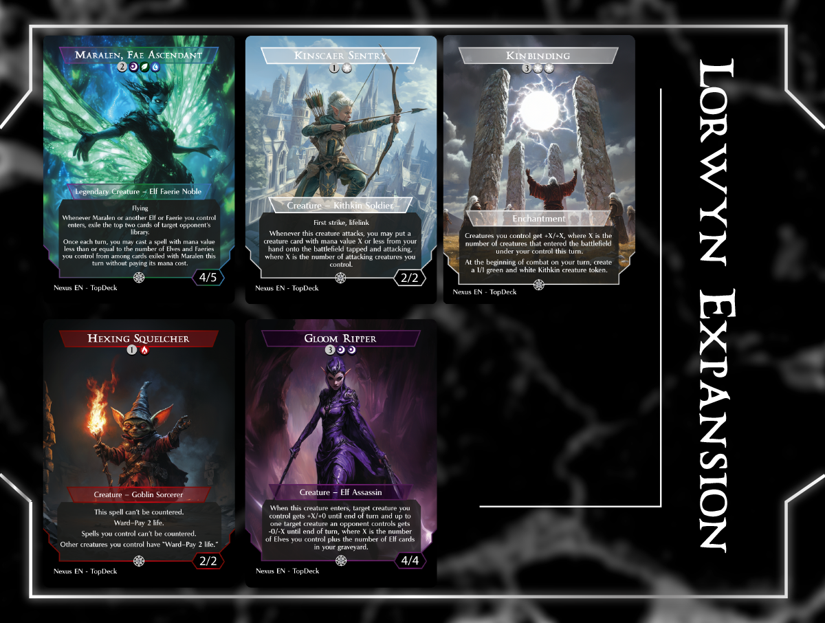 Hexing Squelcher Ajani, Outland Chaperone Bitterbloom Bearer Oko, Lorwyn Liege Oko, Shadowmoor Scion Mirrorform Sapling Nursery Boggart Mischief Rimefire Torque Formidable speaker Chronicle of Victory Brigid, Clachan's Heart Brigid, Doun's Mind Kinscaer Sentry Champion of the Path Celestial Reunion Maralen, Fae Ascendant Doran, Besieged by Time Eirdu, Carrier of Dawn Isilu, Carrier of Twilight Trystan's Command Vibrance Kinbinding Champions of the Shaol Soul Immolation Champion of the Weird Gloom Ripper Ashling the Limitless The Reaper, King No More Deceit Glen Elandra Guardian Bloodline Bidding Champions of the Perfect Bre of Clan Stoutarm Mutable Explorer Moonshadow Twilight Diviner Mirrormind Crown Catharsis Commander mtg proxy deck custom magic card lands token alter full deck list edh cedh