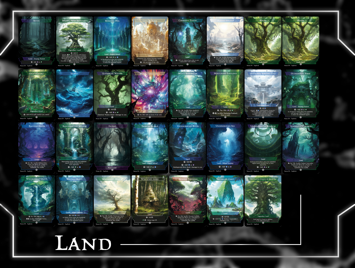 Maralen Fae & Elves Commander mtg proxy deck custom magic card lands token alter full deck list edh cedh dual land fetch