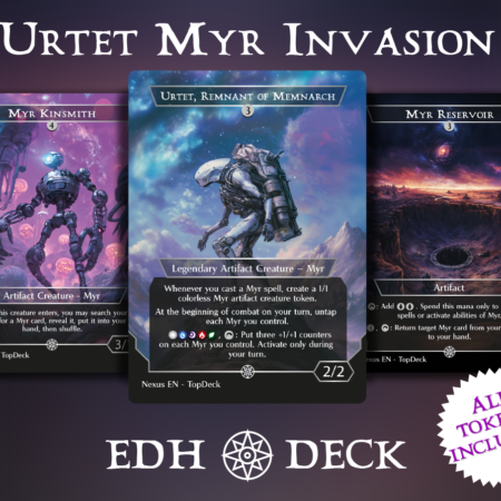 Urtet Myr Invasion Commander mtg proxy deck custom magic card lands token alter full deck list edh cedh dual land fetch