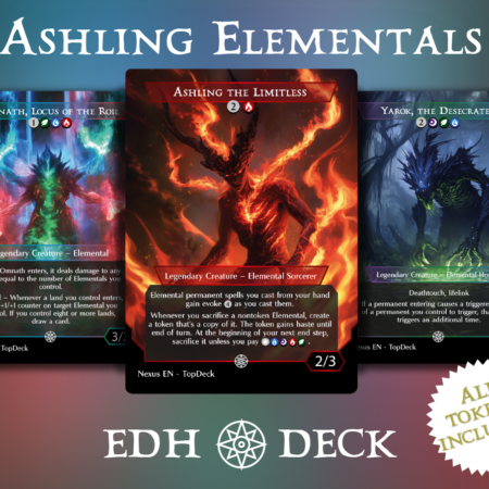 Ashling Elementals Commander mtg proxy deck custom magic card lands token alter full deck list edh cedh dual land fetch