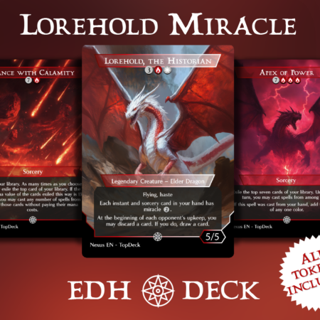 Lorehold Miracle Commander mtg proxy deck custom magic card lands token alter full deck list edh cedh dual land fetch
