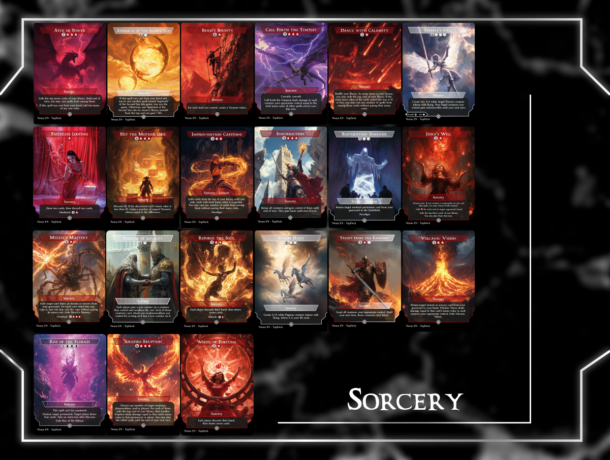 Lorehold Miracle Commander mtg proxy deck custom magic card lands token alter full deck list edh cedh dual land fetch