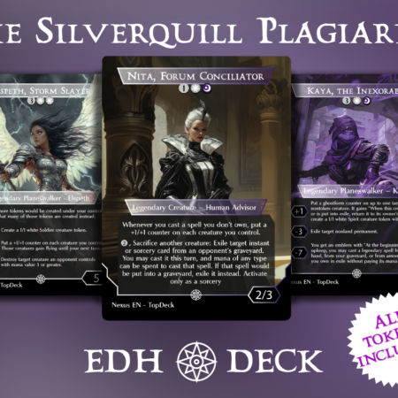 The Silverquill Plagiarist Commander mtg proxy deck custom magic card lands token alter full deck list edh cedh dual land fetch